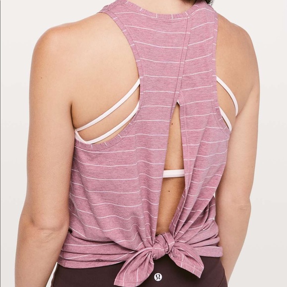 Lululemon Pink All Tied Up Tank - Picture 3 of 4